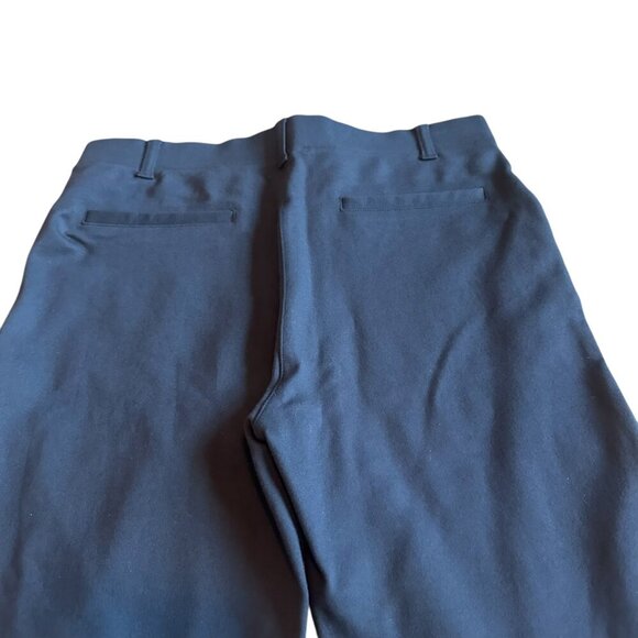 Quince Navy Blue Pull-On Cropped Length Pants Slacks Stretch Pointe Medium P - Picture 7 of 11